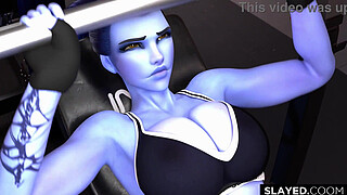 A black Destroys Widowmaker's Womb without Mercy