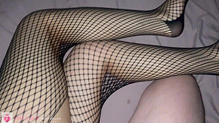 I fuck in anal close-up and cum on the ass of a teen in body stockings! FREE!