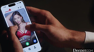 Deeper. Curvy Beauty Scarlett Alexis Gets Spit-Roasted In Deeper Debut