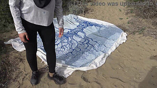 unfaithful married French Muslim wife shows hairy pussy in public