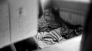 My stepdaughter was fucking with the neighbor, I caught her across the window , love her moans