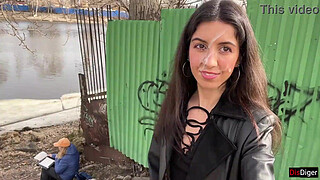 Cum on a girl's face so she could walk through the park covered in sperm and shock people - Cumwalk