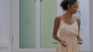 Hot Columbian babe get surprise visit in her apartment Barbie Rous