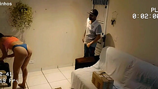 Married woman receives a horny delivery man!