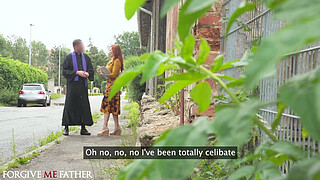 Forgive Me Father - Innocent widow redhead MILF first time with big dick hardcore sex public pick up