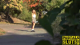 Submissive English slut fucked hard and rough with creampie