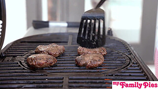Meat Master Vixens Scarlet Skies & Selina Imai Grill Stepbros Big Sausage to Perfection - S33:E6