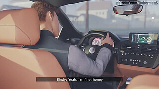 3D animation blonde in interracial dp