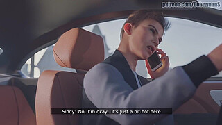 3D animation blonde in interracial dp