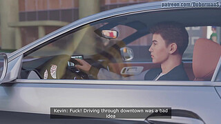 3D animation blonde in interracial dp