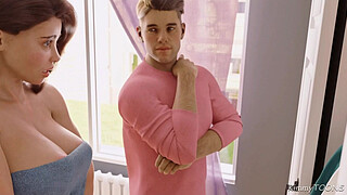 In a Scent - Cheating MILF is Naked in front of her Stepson