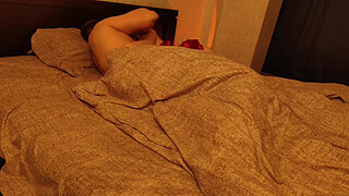 We had already gone to bed, but her passion took over and she rode me in reverse cowgirl and took my cum in her pussy - RedHot Fox