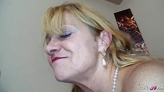 Real German old Couple at Amateur FFM Casting with Big Boobs Mature