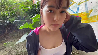 I had sex with my girlfriend for the first time in a deserted place and it felt so good that I ended up releasing hot sperm into her pussy...