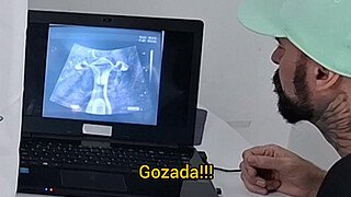 Cuckold takes wife to gynecologist for ultrasound.