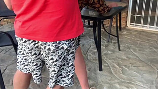 Stepmom mutual masturbation outdoor creampie