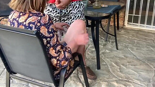 Stepmom mutual masturbation outdoor creampie