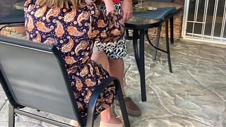 Stepmom mutual masturbation outdoor creampie