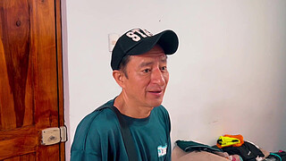 Big ass and busty stepmother fucks her husband's friend, real amateur homemade sex