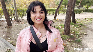 PutaLocura - Tattooed Spanish Nadja Hot swallowing Torbe's cum while caught.