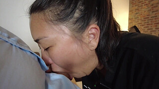 ASMR Asian Blowjob!! Watching and listen while I enjoy giving pleasure