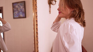 Skinny Blonde Milka - Decline of morals - Fucked by Stepdad - anal and passion.