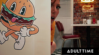 ADULT TIME - Hot Public FUTANARI Fuck And Suck! Lauren Phillips, Chloe Surreal, and Hailey Rose!