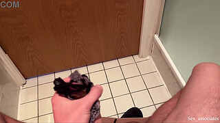 My hot MILF stepmother caught me spying on her in the shower in a shared hotel room.