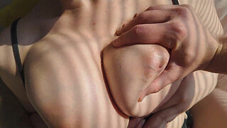 Huge Natural Boobs Roommate Girl Stopped Riding Only After Creampie