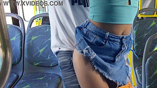 student stretched and fucked on the bus in public