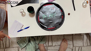 The Cum Contest Two Girls Hot CFNM Dice Challenge with Precum Weighing Try not to Cum Style Stroking and Instructions with Levels