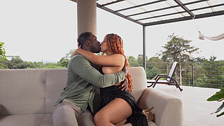 Super sexy real estate agent shows her big tits to a VIP client - Hardcore interracial