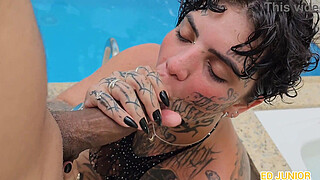 FUCKING A GIANT ASS WITH OIL AND NO CONDOM (COMPLETE ON RED AND SHEER)