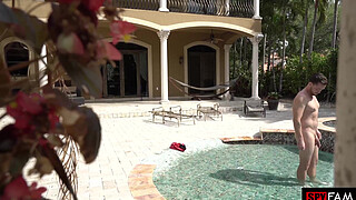 Horny Stepsister Begs For Stepbro's Cock After Getting Caught Masturbating