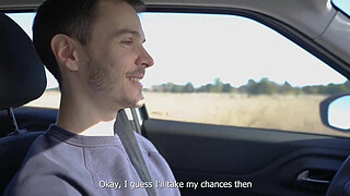 Horny Teen Sucked and Swallowed me on our Road Trip - Amateur POV