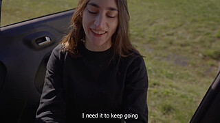 Horny Teen Sucked and Swallowed me on our Road Trip - Amateur POV