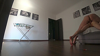 Real treason.Wife cheats on her husband before he comes home.