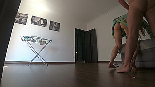 Real treason.Wife cheats on her husband before he comes home.