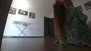 Real treason.Wife cheats on her husband before he comes home.