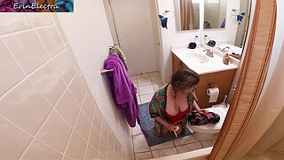 My stepson came inside me in the bathroom