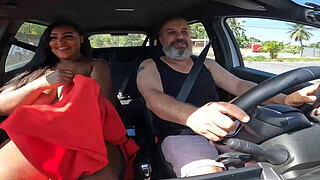 Hitchhiking in Salvador BA with a big, busty and big-assed - May Silva