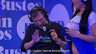 Violet Lover breaks her cumming record with the vibrating machine on Juan Bustos Podcast