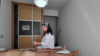 I Jerk off in Front of the Cleaning Lady at the Hotel