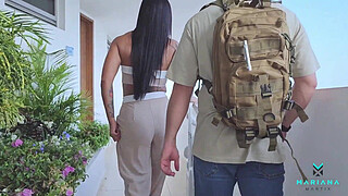 Rimjob to big cock guy on our first trip together with squirt - Mariana Martix