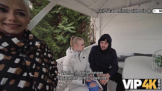 VIP4K. Fucked a hot blonde in a threesome, her boyfriend was cuckolding