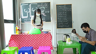 Asian Girl Hardcore Fuck in her Store