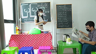 Asian Girl Hardcore Fuck in her Store