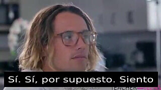 Nerd busts his mother's teacher friend's cock