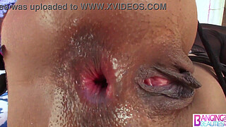 Exotic Ebony Asian American Evanni Solei Interracial Anal Sex