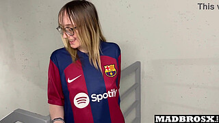A Barcelona Supporter Fucked By PSG Fans in The Corridors Of The Football Stadium !!!